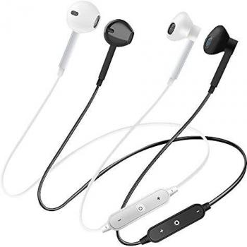 FITOYA Auriculares Inalámbricos, 5.0 Auriculars Bluetooth In Ear Deportivos con Micrófono Cascos Bluetooth con Estéreo HiFi 8 H Play Time, Adecuado para Fitness y Jogging