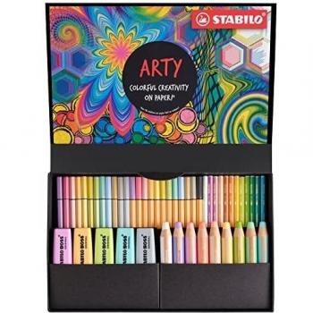 Set Creativo Stabilo Arty Pastel 50 Piezas Surtidas