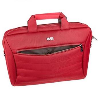 WE Design V2 17.3 Nylon Laptop Shoulder Bag - Red, Multi-Compartment with External Pocket