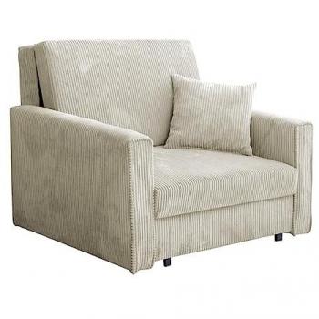 Sillón Columbus 190 Tapizado en Tela con Patas de Metal, 85x103x98cm