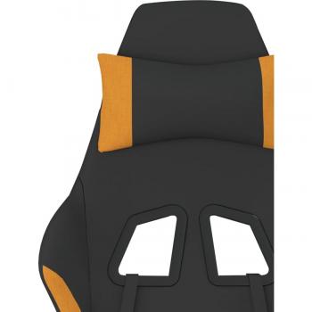 Silla gaming tela negro y naranja
