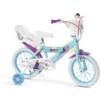 Bicicleta Infantil Huffy Frozen 14 Pulgadas con Diseño de Elsa y Anna