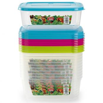 Fiambrera Hermética de Plástico 1.2L con Tapa | Libre de BPA | Apta para Microondas y Lavavajillas | 20.5x13.5x7.5cm