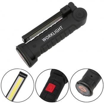 Fundido Power USB recargable LED COB Lámpara de trabajo Linterna de mano – COB LED Linterna Luces de inspección con magnética – Auto, camping, Home Emergency, Garage