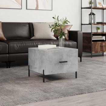 Mesa de centro salón hormigón gris 50x50x40 cm madera multicapa
