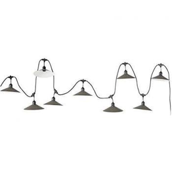 Guirnalda Vintage Eléctrica 6M 10xE27 Gris