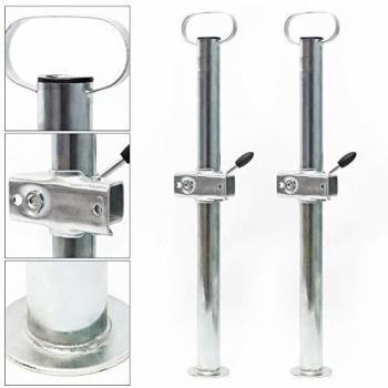 Patas de apoyo para remolque con abrazaderas, 700 mm x Ø 48 mm, estabilizadores (2 unidades)