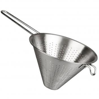 Space Home - Colador Chino de Cocina - Diámetro 24 cm - Acero Inoxidable - Plata
