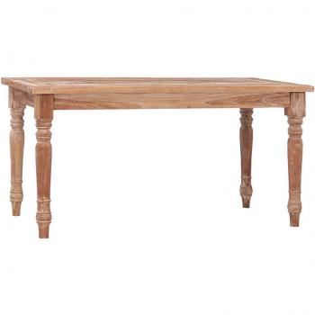 Mesa de café Batavia 90x50x45 cm madera teca maciza blanqueada