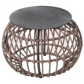 Mesa Ariki Acero-Ratán PE 50 x 33,50 cm