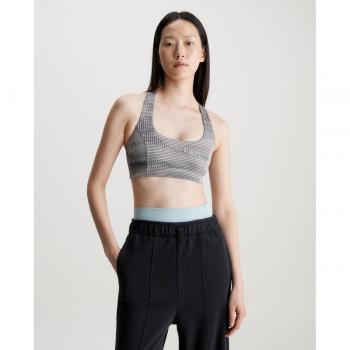 Sujetador deportivo de medio impacto Calvin Klein Rockform Print gris - XS