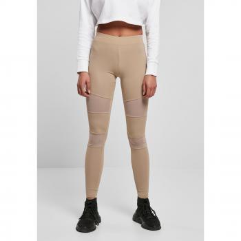 Urban Classics Women's Soft Taupe Tech Mesh Leggings