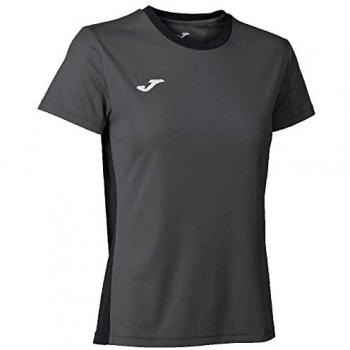 Camiseta manga corta mujer Joma Winner II antracita, elástica, color gris oscuro, talla L