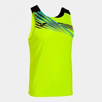 Camiseta Sin Mangas Joma Elite X Amarillo Flúor Negro para Hombre