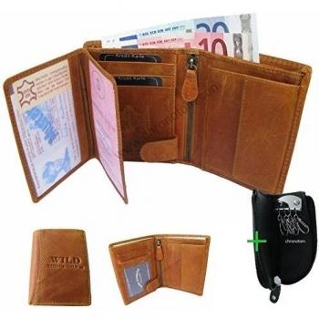 Inoxidable cerrojo Monedero Cartera Señor Cartera Marrón Señor port Monnaie # 4744