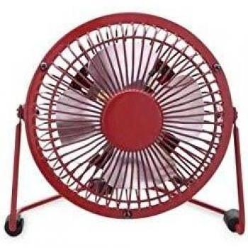 Mini Ventilador sobremesa USB 3W Rojo
