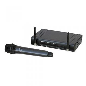 JB Systems WMS-10 - Micrófono inalámbrico HF con emisor/receptor, color negro
