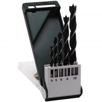 Set de 5 brocas helicoidales para madera Bosch 4 mm, 5 mm, 6 mm, 8 mm, 10 mm
