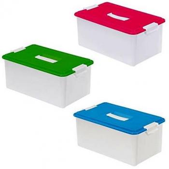 Great Plastic Contenedor 12 litros con asa y Tapa en Color, Plastico, Neutro, 12 L