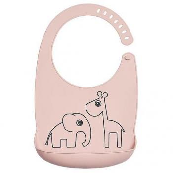 Babero de Silicona Done by Deer Deer Friends en color Rosa