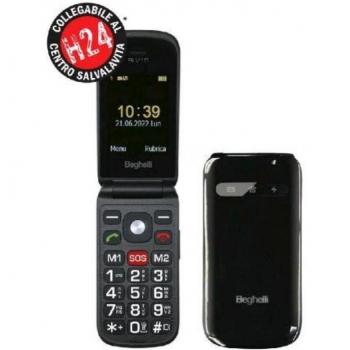 Teléfono Salvalavita Beghelli SLV15 para Ancianos, Tipo Concha, Pantalla TFT 2.4, Tasti Grandes, Botón SOS, Dual SIM, Ligero y Multifuncción