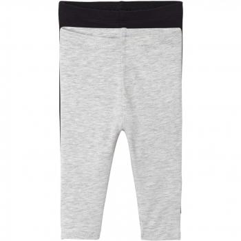 VERTBAUDET Lote de 2 leggings largos para bebé niña NEGRO OSCURO BICOLOR/MULTICOLO 18M