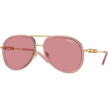 Versace VE2260 Unisex Pilot Sunglasses Color 100284 Pink Size 60
