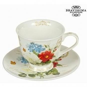 Tazza con piatto flowers bouquet - Kitchen's Deco Collezione by Bravissima Kitchen