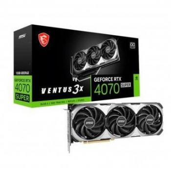 Tarjeta gráfica MSI RTX 4070 SUPER 12G VENTUS 3X OC con tecnología de refrigeración TORX FAN 4.0 y 3 ventiladores