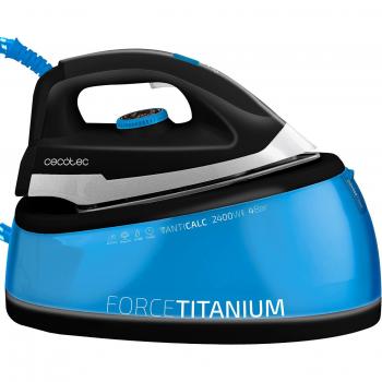 Cecotec ForceTitanium 4000 Smart Centro de Planchado, 2400 W, Control automático de Temperatura, 120 g/min, 4 Bares, Suela TitaniumSlide, Modo Eco, depósito de 2 litros, Vapor Vertical, Multicolor