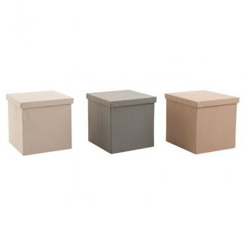 Caja Plegable de Tela con Tapa - Colores Surtidos