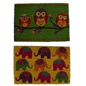 Vical Home Set Felpudo 2 Uds. Animals Verde/Amarillo