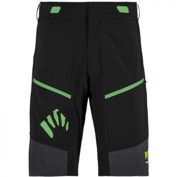 Karpos Rapid Baggy Men's Outdoor Shorts Black/Dark Grey/Green Fluo