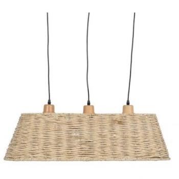 Lámpara de Techo Negro Natural Hierro 220-240 V 77 x 27 x 92 cm