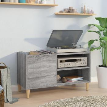 Soporte para discos móviles Sonoma Gris 84,5x38x48 cm Madera Multicapa