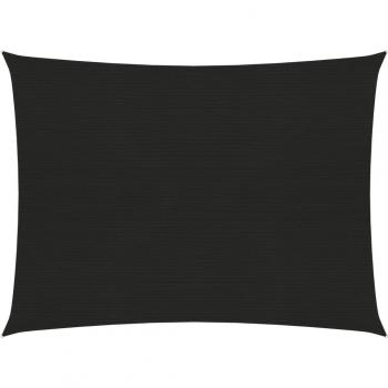 Toldo de vela negro HDPE 160 g/m² 3,5x4,5 m