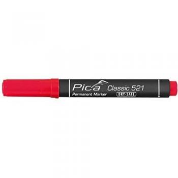Pica 521/40 Classic Markeerstift - Permanent - Beitel - Rood - 2-6mm