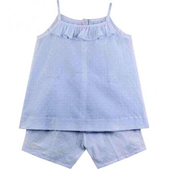 Gocco S73LTCCV201, Conjunto de Pijama Para Niñas, Blanco, 7/8