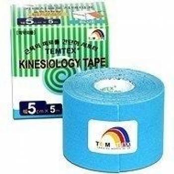 Temtex - Tourmaline kinesiology tape 5x5 1 ud, talla 5 cm x 5 m, color azul