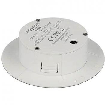 Cargador de Dispositivo Móvil DeLOCK 64065 Blanco Interior CC 12V Carga Rápida USB-C 85W