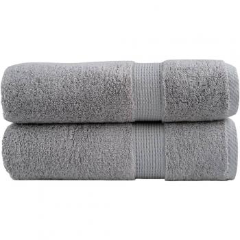 Toallas de ducha SOLUND 2 piezas gris 70x140 cm 600gsm