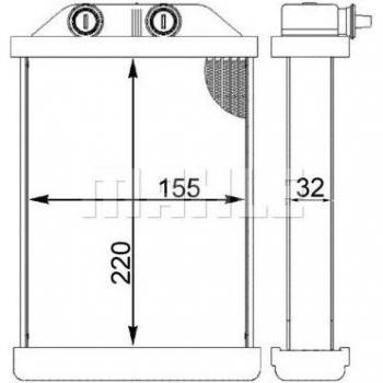 Radiador de calefacción MAHLE ORIGINAL AH 220 000S, tipo: radiador de calefacción, características: diseño compacto, alta eficiencia térmica, fácil instalación, compatible con múltiples modelos de vehículos
