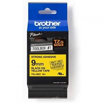 Brother TZE-S621 - Cinta, 8 m x 9 mm, color amarillo y negro