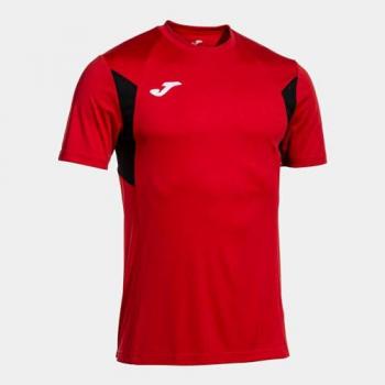 Camiseta de fútbol Joma Winner III M/C Hombre elástica color rojo y negro 103150