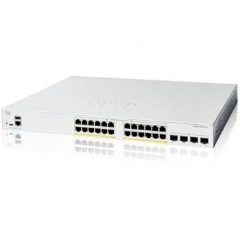 Cisco Catalyst 1200-24FP-4G Managed L2/L3 Gigabit Ethernet Switch, 24 Ports with Full PoE and 4x1GE SFP