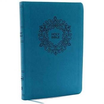 NKJV, Value Thinline Bible, Large Print, Imitation Leather, Blue, Red Letter Edition: Holy Bible, New King James Version
