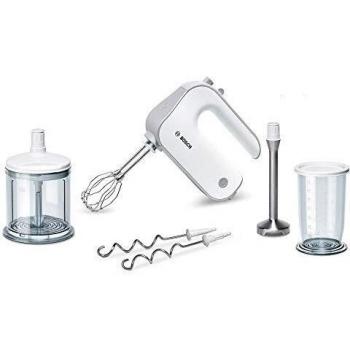 Bosch MFQ4080 Batidora amasadora con set de accesorios de repostería, 500 W, 5 Velocidades, Blanco