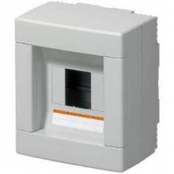 Centralita de pared IP40, 4 módulos, color gris