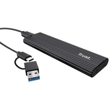 Caja Externa SSD M.2 Trust 25806 Negra USB-C 10 Gbit/s