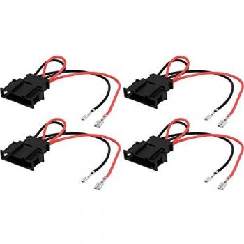 Sound-way 4 Cable Adaptadores Enchufe Altavoces compatible con Seat, Volkswagen, Skoda